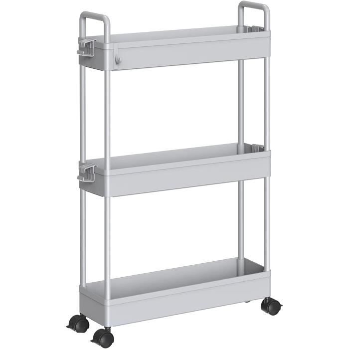 Chariot De Rangement Roulant 3 étages - Organisateur Mobile Multifonction Pour Maison, Cuisine, Salon