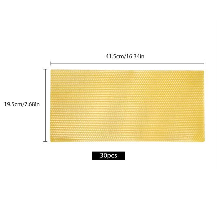 50 Fondations De Cire Gaufrée Pour Ruche - 13,3x9 Cm - Pour Cadres, Apiculture, Construction Des Rayons - 7
