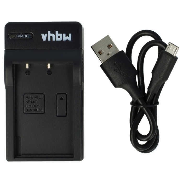 Vhbw Chargeur USB de batterie compatible avec Olympus BLS-5, BLS50, BLS-50, PS-BLS1, PS-BLS5 batterie appareil photo digital, DSLR,