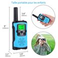 Talkies-walkies pour enfants avec 2 lanières, avec lumière LED, 3 km longue distance PMR 446 MHz 8 canaux VOX LCD affichage-1
