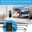 TD® HDMI Audio extracteur convertisseur SPDIF + RCA L - R TV DVD Noir - Acessoire de vidéo et sons - cable et connecteur HDMI-1