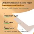 Vvikizy rouleau de papier d'impression Papier d'imprimante thermique A4, 2 rouleaux, 210xDia, 30mm, recharge de bureau petit-1