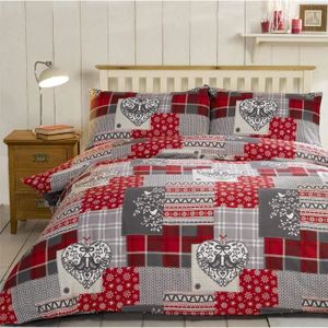 Housse De Couette 140X200 Noël Joyeux Noël Parure De Lit Bonne Année 1 Personne En Microfibre