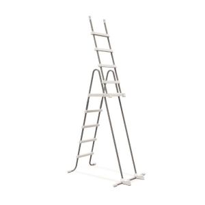 Échelle De Piscine Uniprodo Pour Piscine Enterrée - 4 Marches, Profil étroit, Inox, Charge Max 180 Kg