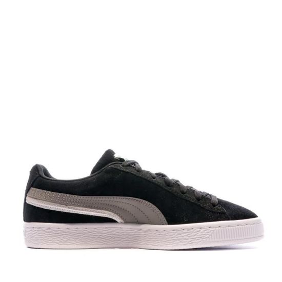 Baskets Noir Grise Femme Puma Suede Triplex Black Cdiscount