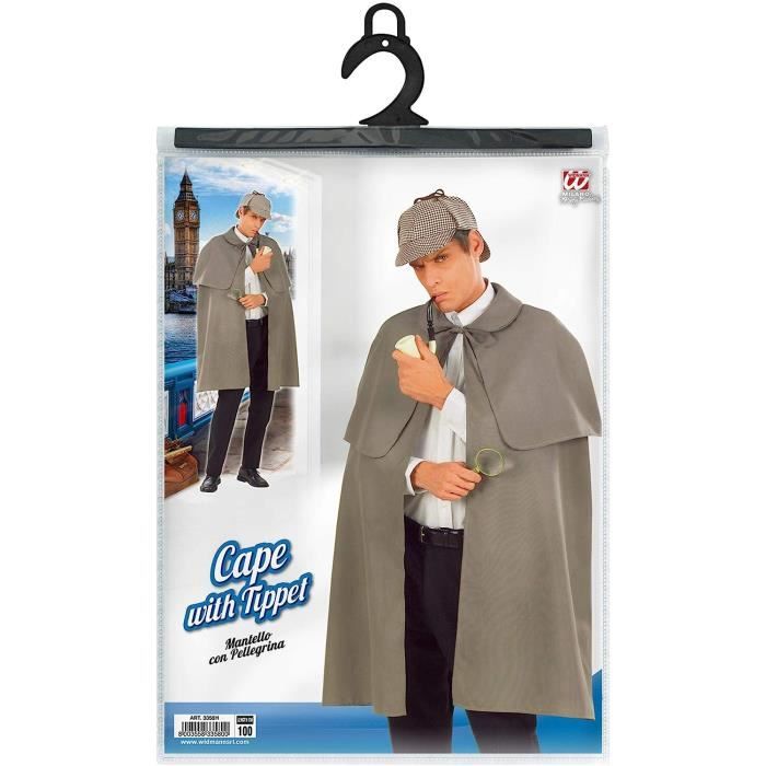 Kits De Detective Widmann Deguisement manteau Tissu Pesant Capeline Grise Cs923358 100 Cdiscount Pret a Porter