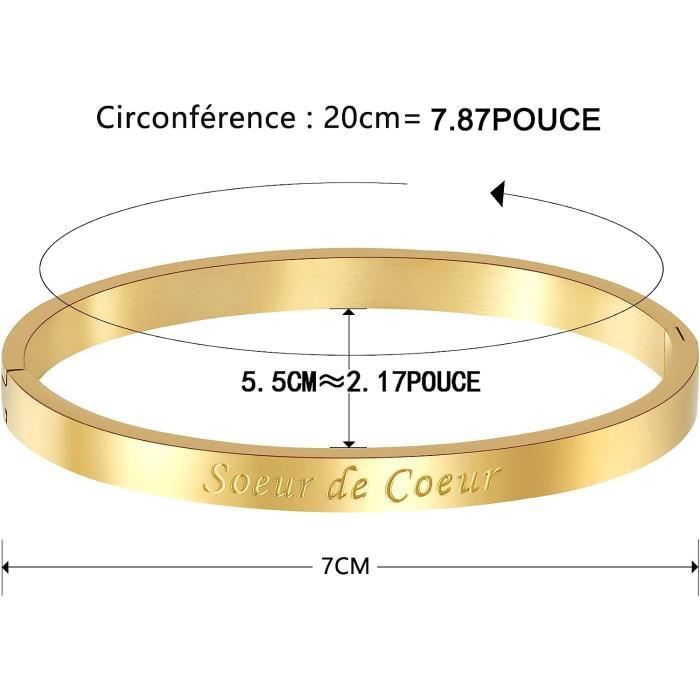 Bracelets Fin En Acier Inoxydable Message Bracelet Pour Femme D’Inspiration D'Amitié En Or Rose