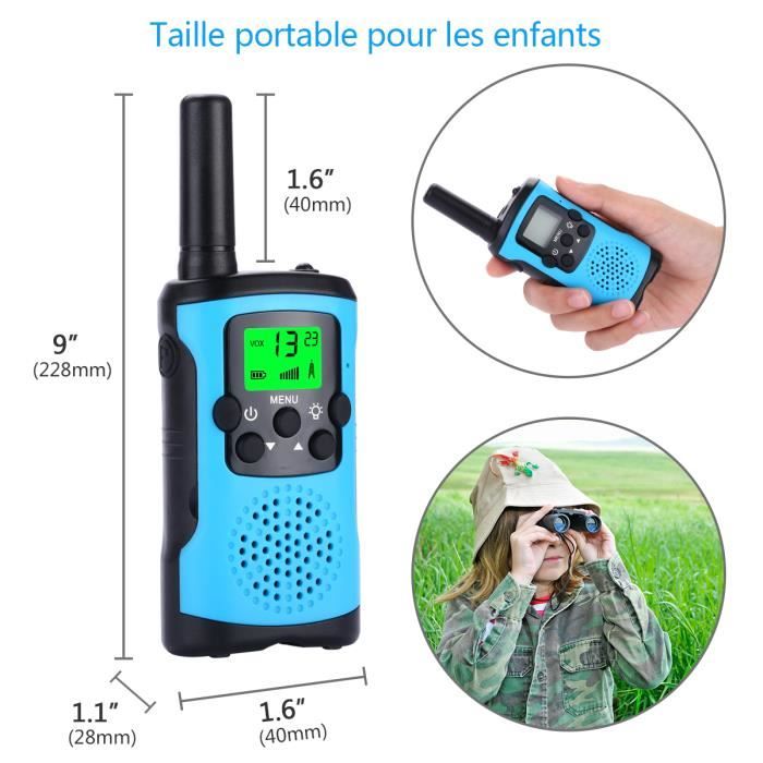 Pairkal Jouet de Talkie-walkie Radio portatif pour Enfants avec