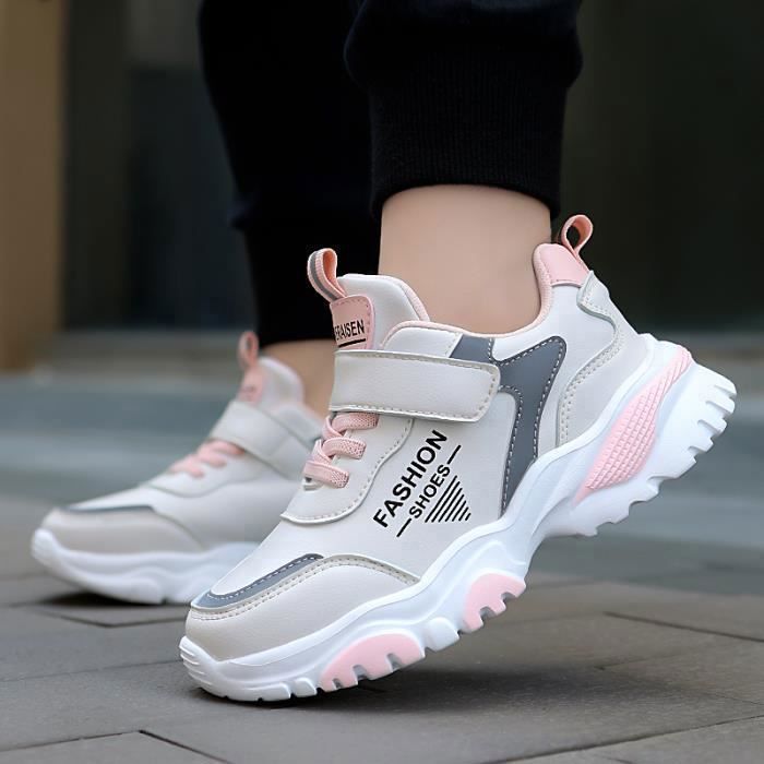 Chaussures de basket roses en cuir pour filles Sport d hiver et de