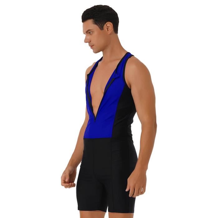Iixpin Homme Maillot de Bain 1 Pi ce Combishort de Natation Surf