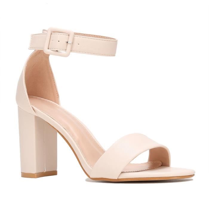 Sandale beige talon best sale