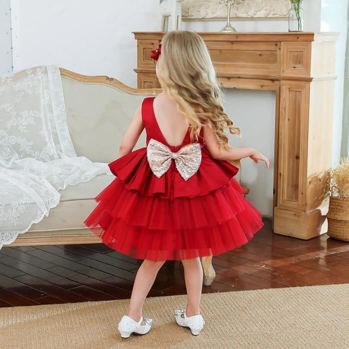 Bébé Filles Fête Princesse Multi Couche Tutu Tulle Tout-Petit Robe Tutu  Robes sans Manches Bébé Fille Robe Tutu Robes Rouge - Cdiscount  Prêt-à-Porter