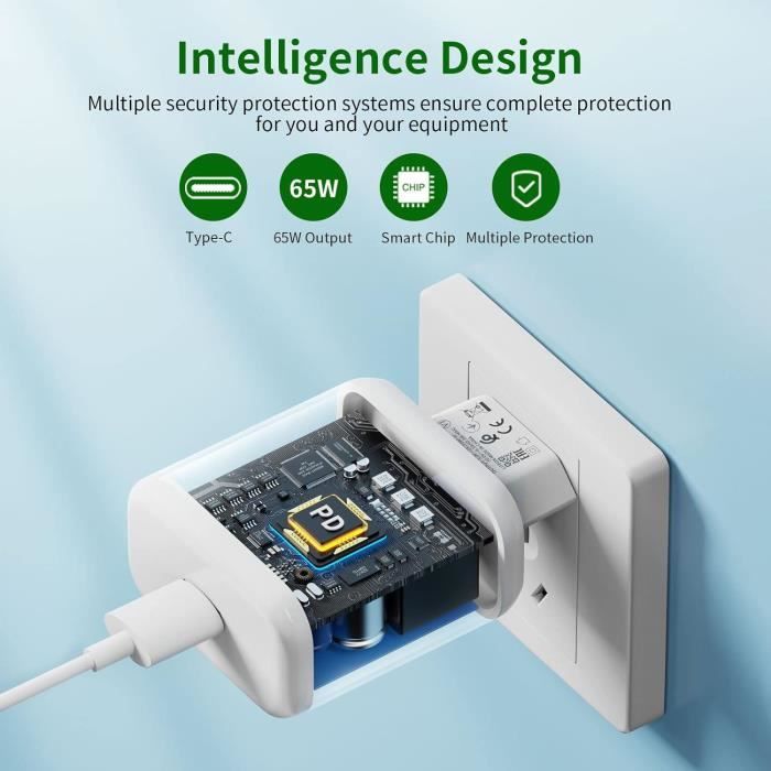 Chargeur ASUS 65W Fast Charge VOOC 2.0 – USB – Pour OPPO Find X2 Lite/Neo