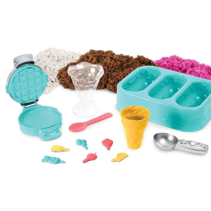 Sable Magique Kinetic Sand 454g | Parfumé Glaces + 6 Outils | Modelage Sans Séchage | Dès 3 Ans