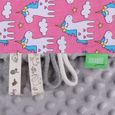 LULANDO Couverture Bébé Tapis D'éveil En 100% Coton 80x100 cm Doux et moelleux Couverture préférée pour votre bébé Grey - Pink Unico-2