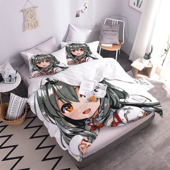 Housse De Couette 200x200 - Demon Slayer Manga Parure De Lit En Microfibre Zippu00e9e Adulte 2 Personnes Avec Fermeture U00e9clair, Parure Housse Coutte 200x200 Avec 2 Taie Oreiller 50x75 Cm