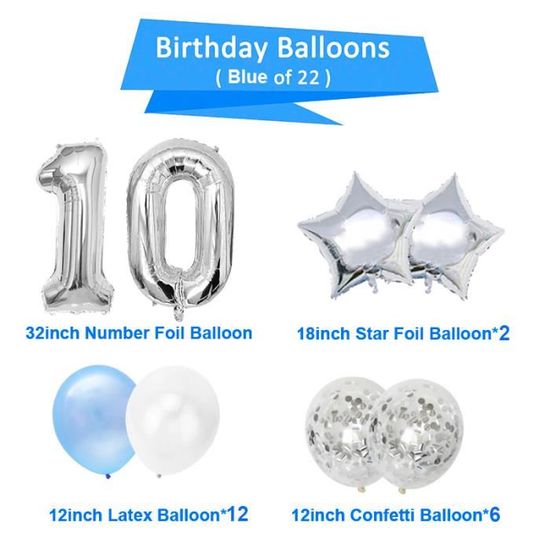 Ballons En Aluminium Numéro 10, Décorations De Fête De Joyeux Anniversaire 10  Ans, Ballon En Latex Pour 10ème Garçon Et Fille, Fournitures Pour 10ème  Anniversaire - Ballons Et Accessoires - AliExpress