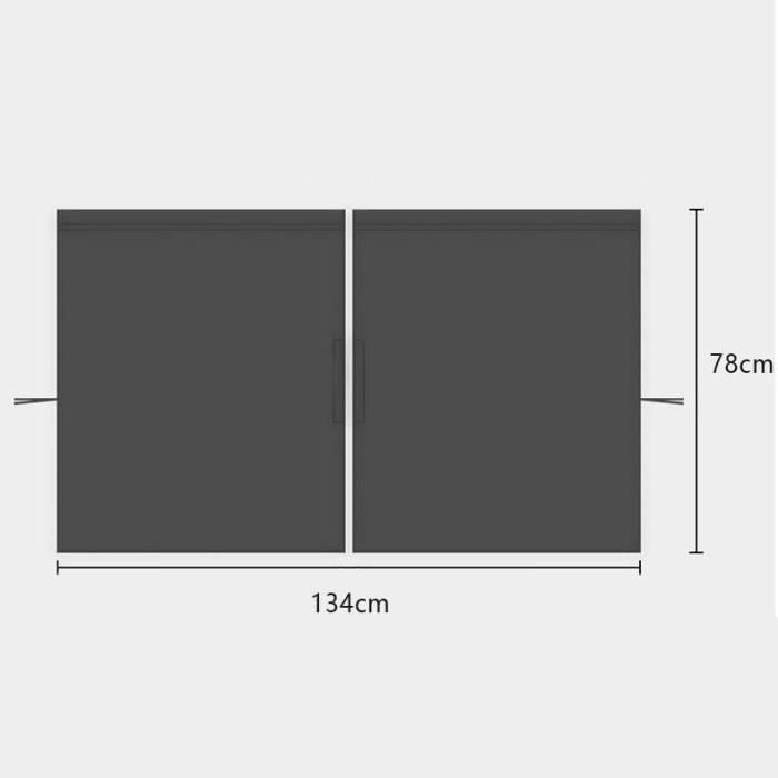 Rideau De Séparation Voiture Amovible 140x80 Cm - Polyester Noir - Pour SUV, Camping-car, Création D'intimité