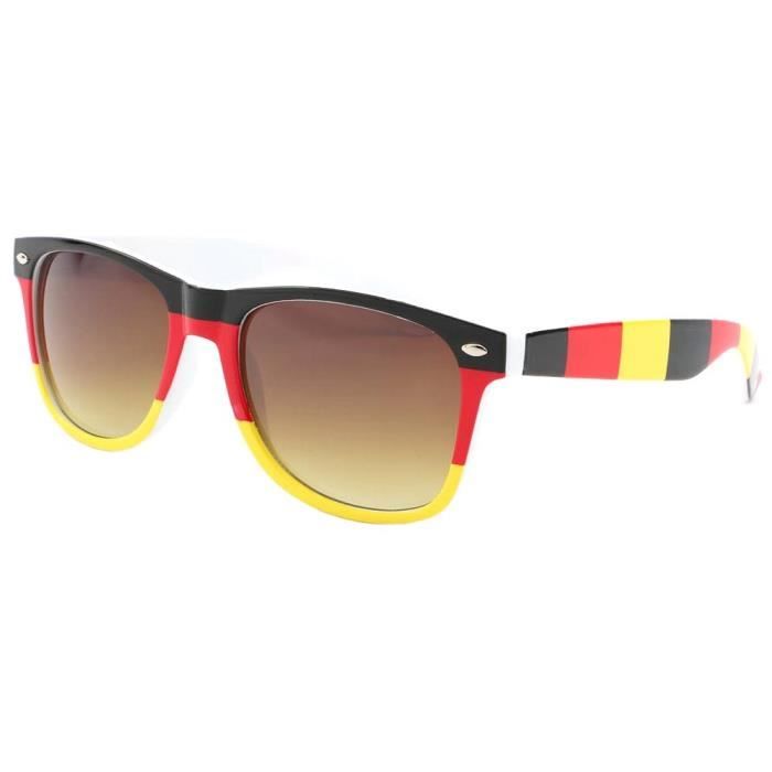 Lunette de soleil Allemagne collection Eye Wear Noire Rouge Jaune