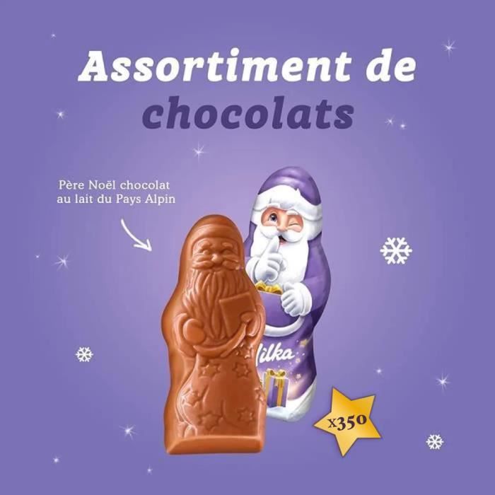 Père Noël en chocolat de Milka personnalisé