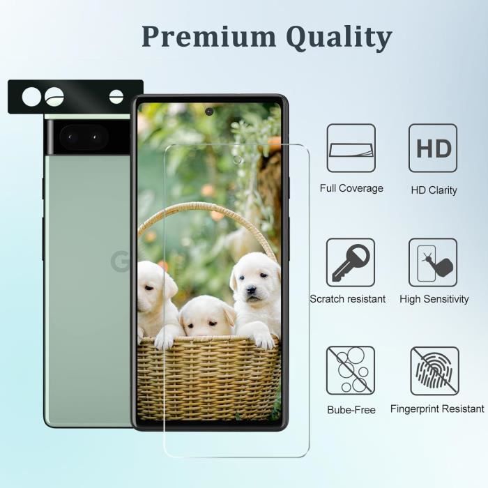 Kit De 2 Films Hydrogel Pour Google Pixel 6a – TPU Souple, Auto-réparateur, Compatible Empreinte Digitale, HD, Installation Facile Avec Vidéo