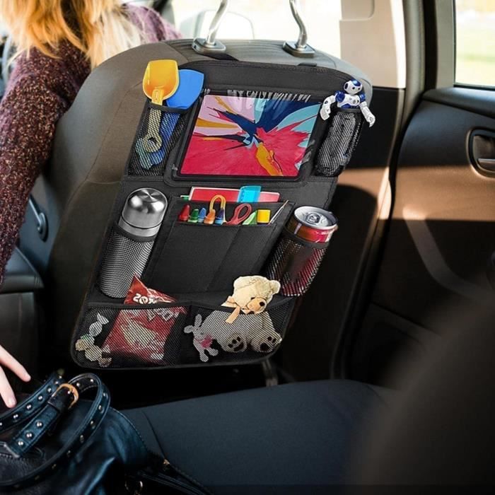 Sac de rangement de dossier de siège de voiture de Luxe pour iPad et rangement  pour