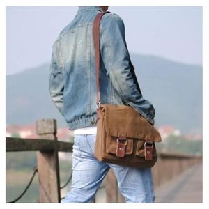 Sacoche Bandoulière Homme Beige - Polyester Sport - Fermeture éclair