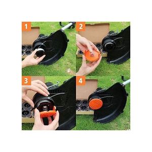 Bobines De Fil De Rechange Pour Débroussailleuse Black & Decker - Lot De 6, Compatible Modèles GL701, GL710, GL716, GL720, GL741