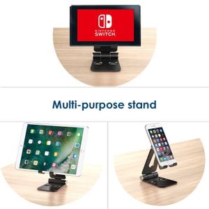 Supports De Téléphone En Métal Noir - Lot De 2 Supports élégants Pour Bureau, Design Minimaliste