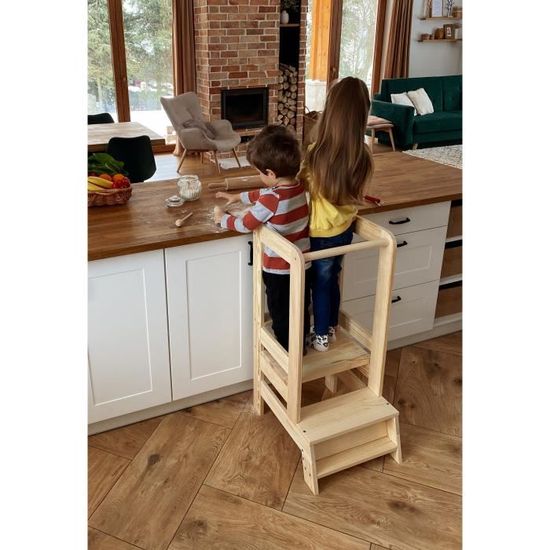 Angelove Tour D'apprentissage pour Enfants Montessori Learning Tower Made  in EU Tour d'observation Kitchen Helper - Cdiscount Jeux - Jouets