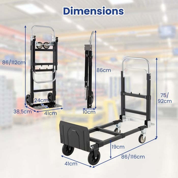 dbest products Caisse à roulettes pour Enseignant avec siège, Panier Pliable très résistant avec poignée, Bleu