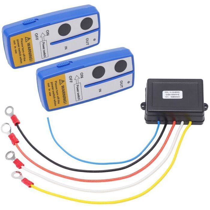 Kit de télécommande de treuil sans fil de 75 pieds alimenté par ...