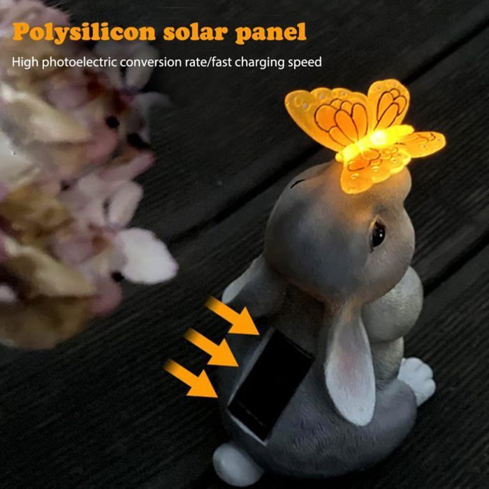 KIT D'AMENAGEMENT INTERIEUR,1--Jouet de danse en forme de lapin mignon, à énergie solaire