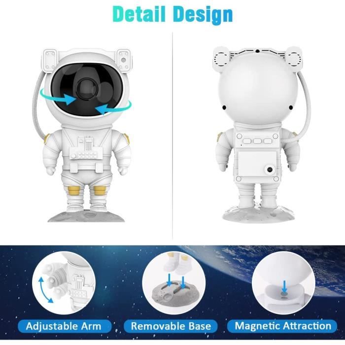 ROOKAIR Astronaute Galaxie Veilleuse Projecteur Lampe Projecteur