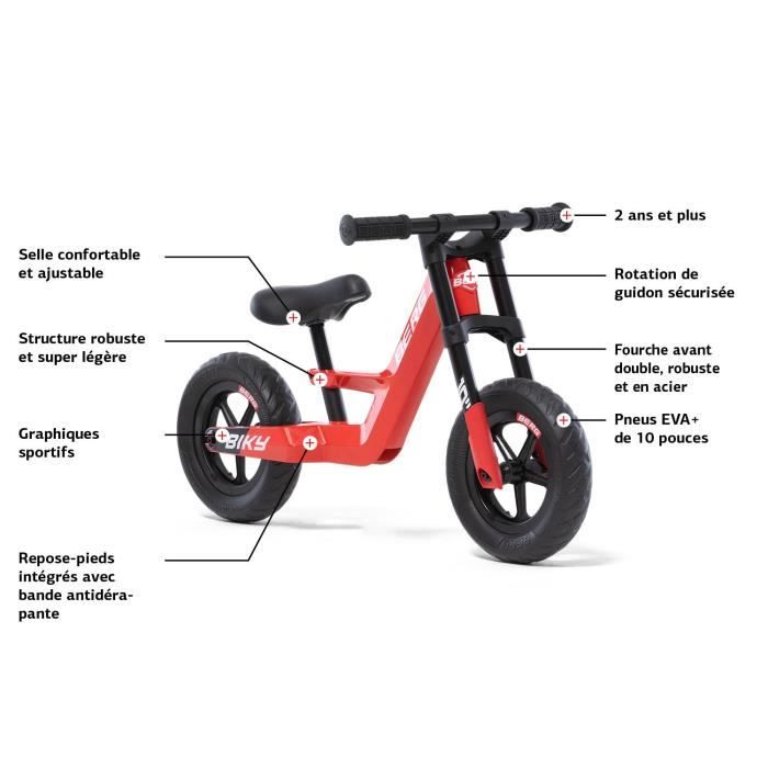 Draisienne BERG Biky Mini Rouge Mixte roues Pour