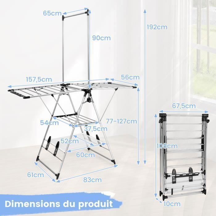 Station D'immersion / Dips - Support Réglable 80 Niveaux - Capacité 500 Lbs (227 Kg) - Neuf