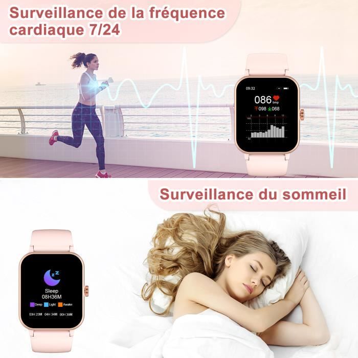 IOWODO R3PRO Montre Connectée Intelligente Femme Homme Smartwatch Bluetooth  25 modes Sport Etanche iOS Android Samsung Iphone Rose - Cdiscount  Téléphonie