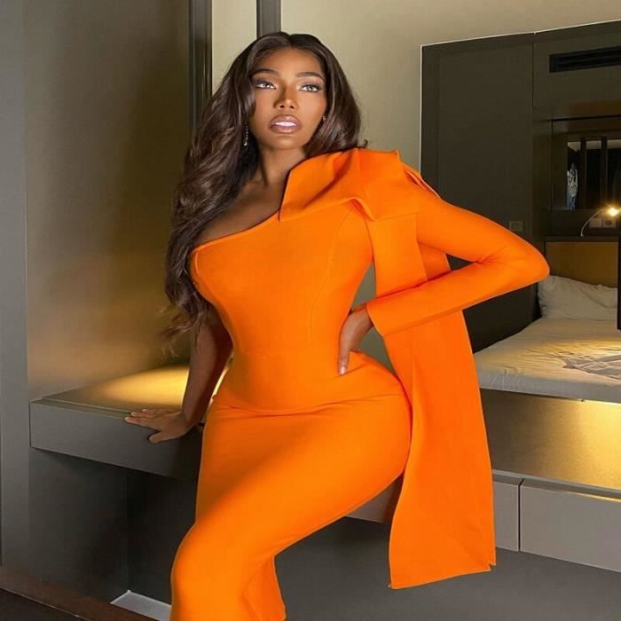 Robe moulante orange online
