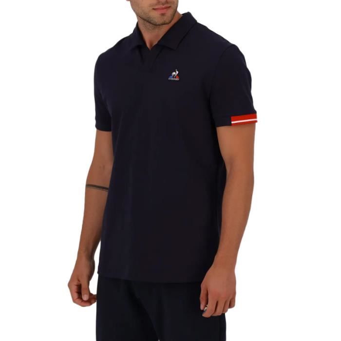 Polo Le coq sportif Arthur Ashe Heritage Bleu Manches courtes Adulte Tennis Respirant Homme Bleu Cdiscount Sport