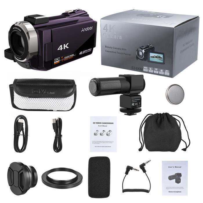 4K 1080 P 48MP WiFi Caméra Vidéo Numérique Caméscope enregistreur
