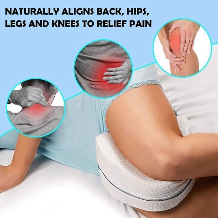 LITSPOT Oreiller De Jambe Oreiller De Genou Orthopédique Ergonomique Avec Mousse à Mémoire De
