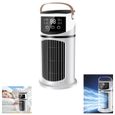 Ventilateur de climatisation mobile, climatiseur portable 9 niveaux de réglage de la pulvérisation avec d'humidification minutée