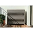 Casanoov cache clim & pompe à chaleur aneto aluminium taupe - taille m