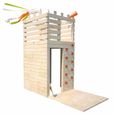 Maisonnette en bois pour enfants et ado avec mur escalade - Soulet - Knight - Bois massif - 2,92 m² - Marron-0