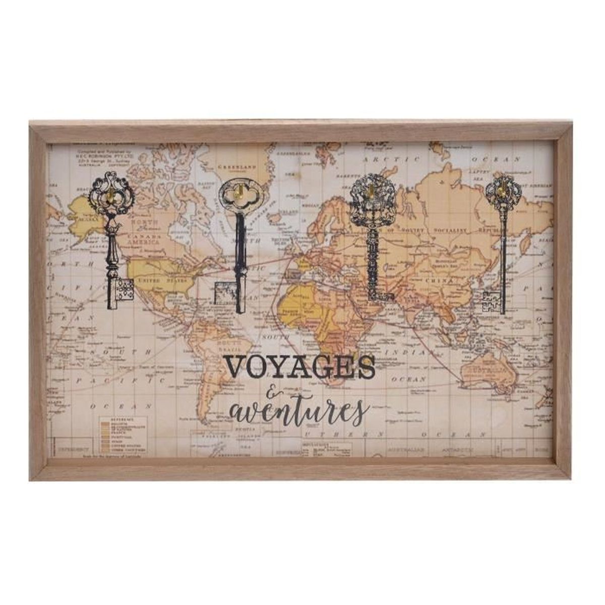 Boîte à clés en bois Petite armoire murale Crochets de porte neufs