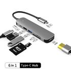 CO-PHÉNIX Adaptateur USB C, Hub USB C HDMI 4K, Ports USB 3.0, Lecture de Carte SD/TF, Dock Multiport 6-en-1 pour MacBook Pro M1 2021 MacBook