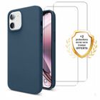 EVETANE Coque compatible Iphone 11 antichoc Bleu Marine + 2 vitres