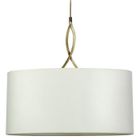 TOSEL Suspension 1 lumière - luminaire intérieur - tissu blanc - Style urbain - H84cm L50cm P50cm