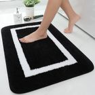 Tapis de Bain - YSTP - Antidérapant - Microfibre Douce - 40 x 60 cm - Noir