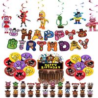 Five Nights at Freddy's  Décorations de fête d'anniversaire,  FNAF ballons de décoration de gâteau pour enfants, fournitures de
